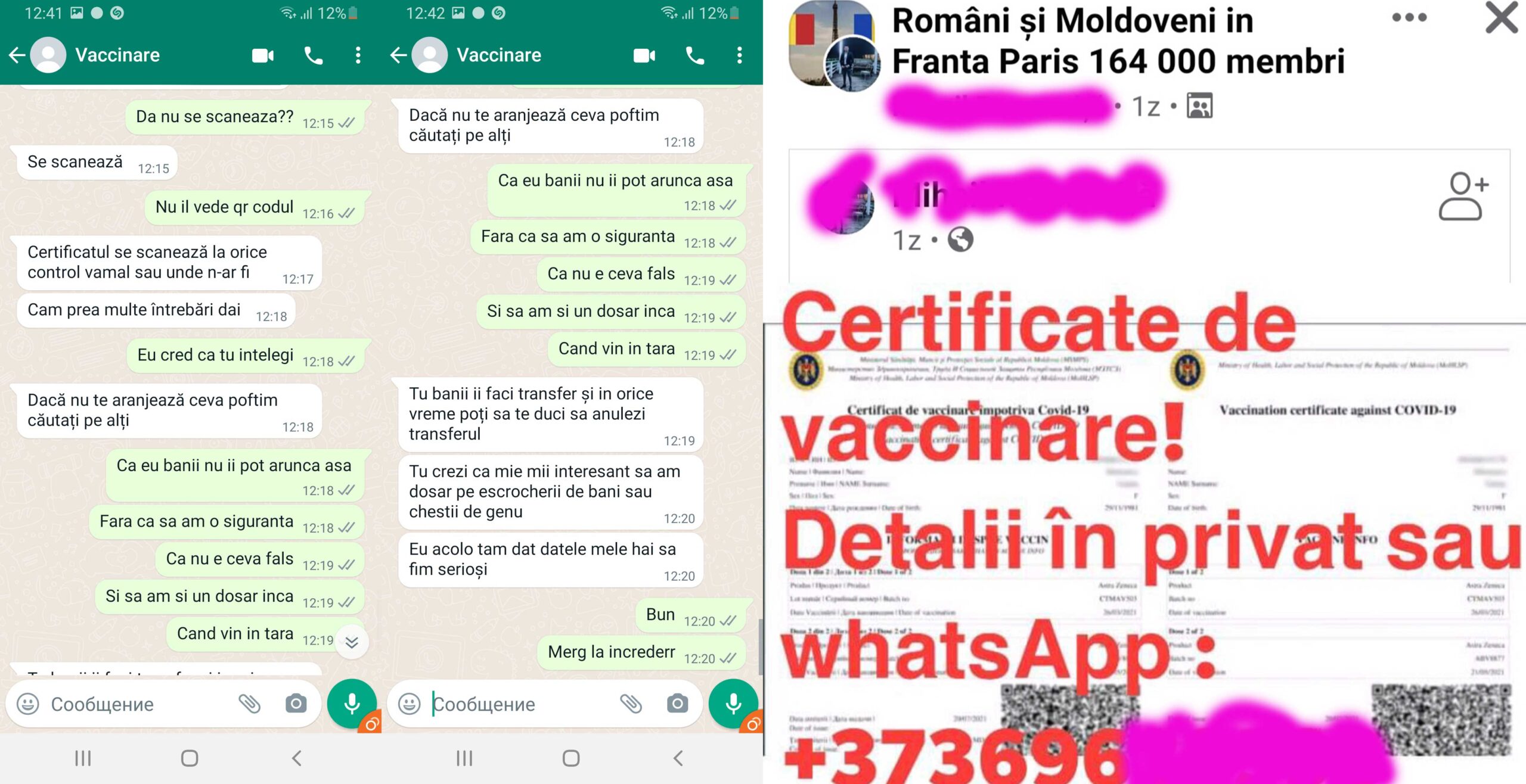 FOTO// Cum se vând certificate de vaccinare în Republica Moldova cu 200 de euro, fără să te vaccinezi